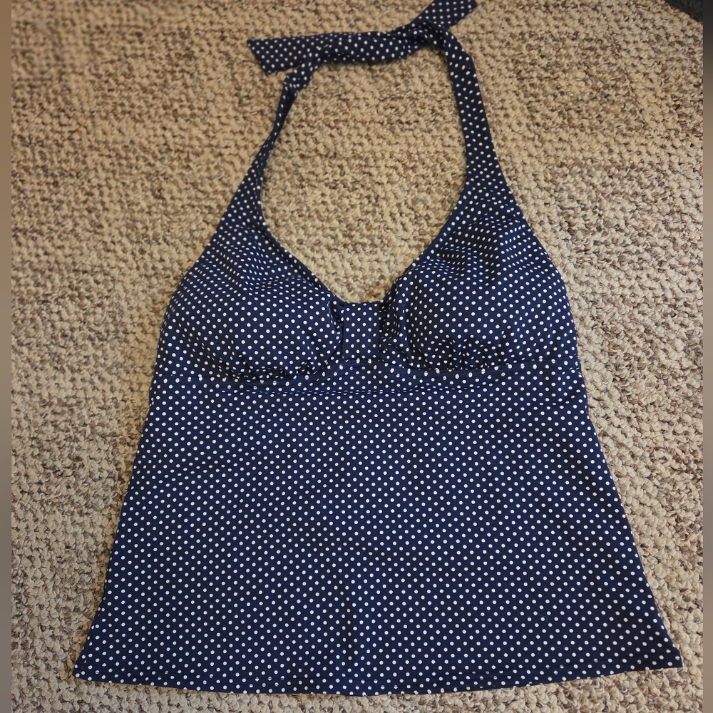 Lands' End Blue and White Bikini